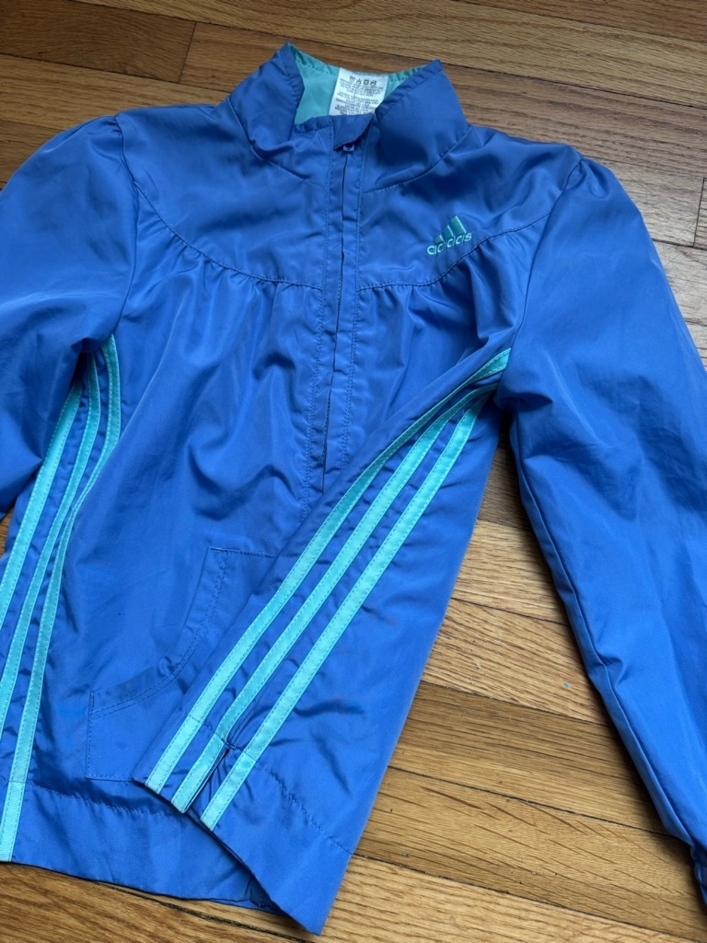 adidas Mint and Blue Lightweight Jacket - Picture 2 of 8